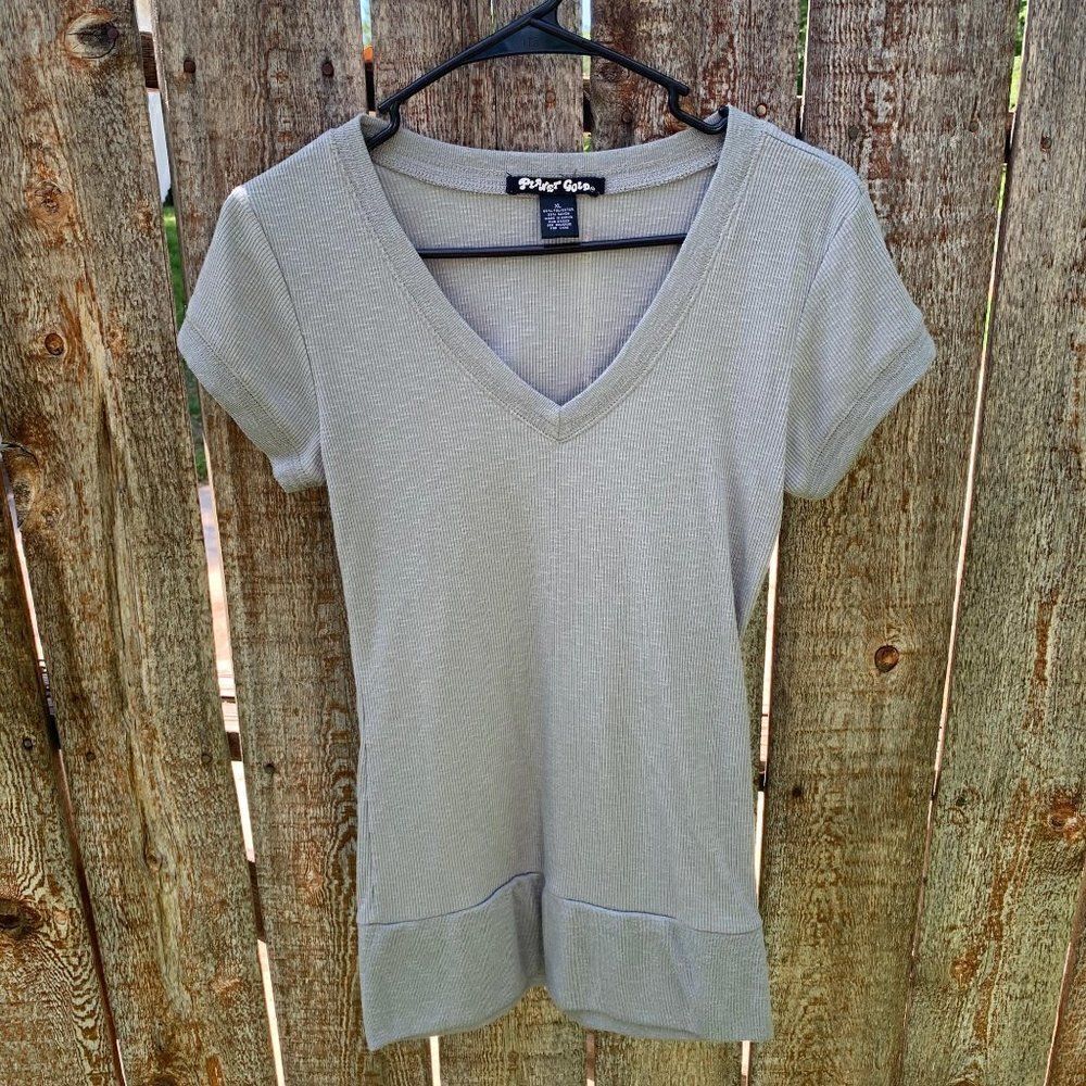 Planet Gold short sleeve fitted long sweater type